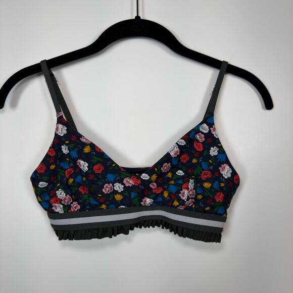 The Upside Royal Garden Floral Ruffle Midi Yoga Pants & Ballet Bra Set Size 6 - Picture 9 of 16